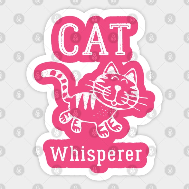 Cat Whisperer - Cats And Kittens Lovers T-shirt - Gift For Catlady Sticker by Pushloop